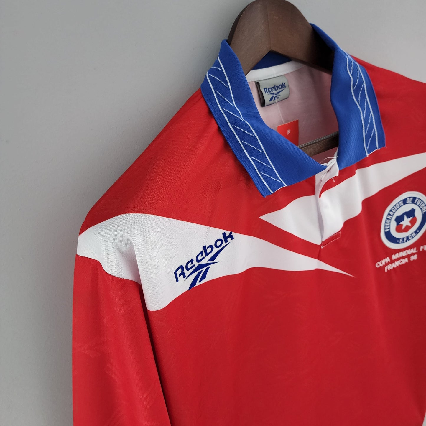 Camiseta Selección  Chile mundial 1998 Local manga larga | Retro