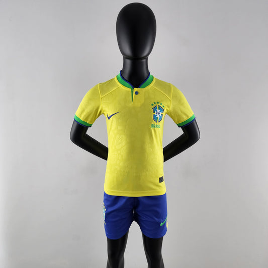 Conjunto de niños  Brasil mundial 2022 Local | 🎅🏻 Envío navideño