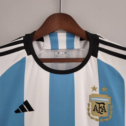 ⚡Envío rápido - Camiseta Argentina 3 estrellas + parche campeón del mundo Local